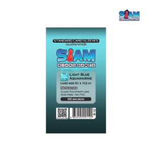 ซองใส่การ์ด Light Blue Aquamarine 61 x 112 มม. หนา 60 ไมครอน
