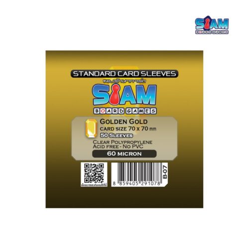 ซองใส่การ์ด Golden Gold 70 x 70 มม. หนา 60 ไมครอน