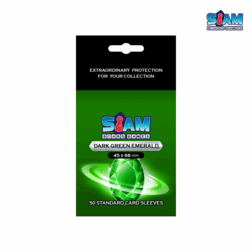 ซองใส่การ์ด Dark Green Emerald 45 x 68 มม. หนา 60 ไมครอน